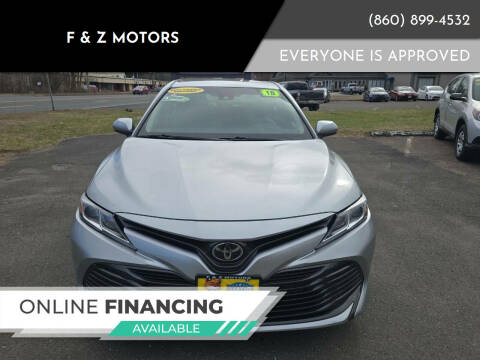 2018 Toyota Camry for sale at F & Z MOTORS in Vernon Rockville CT