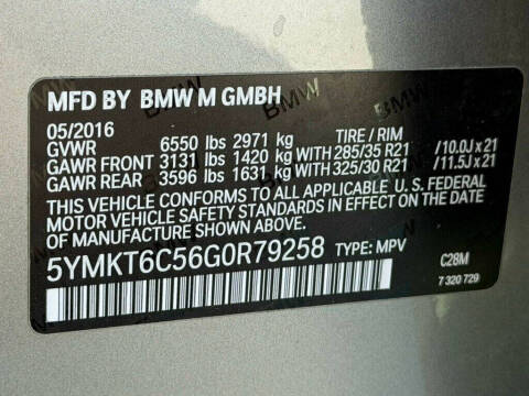 2016 BMW X5 M