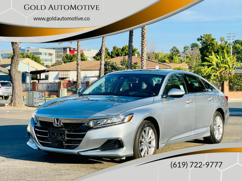 2021 Honda Accord for sale at Gold AutoMotive in San Diego CA