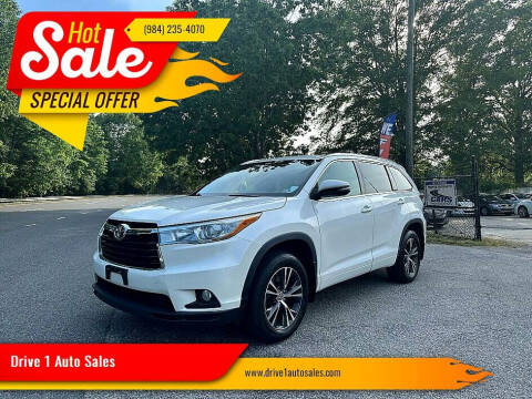 2016 Toyota Highlander for sale at Drive 1 Auto Sales in Wake Forest NC