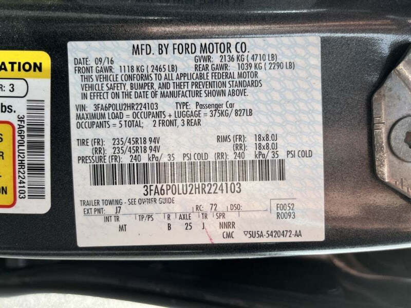 2017 Ford Fusion Hybrid SE