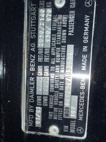 1985 Mercedes-Benz 380-Class