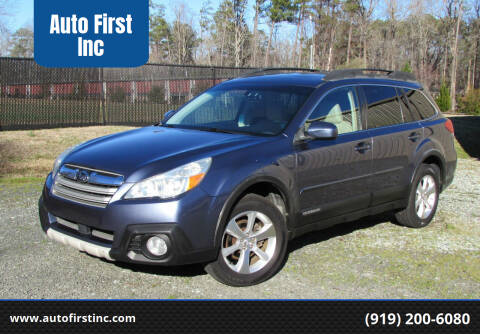2014 Subaru Outback for sale at Auto First Inc in Durham NC