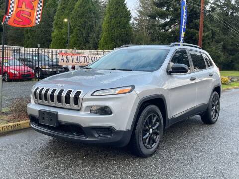 2016 Jeep Cherokee for sale at A & V AUTO SALES LLC in Marysville WA