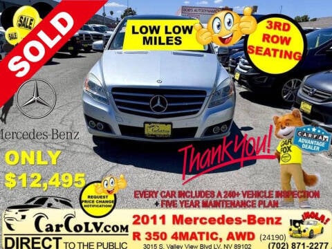 2011 Mercedes-Benz R-Class for sale at The Car Company - 249 monthly payments in Las Vegas NV