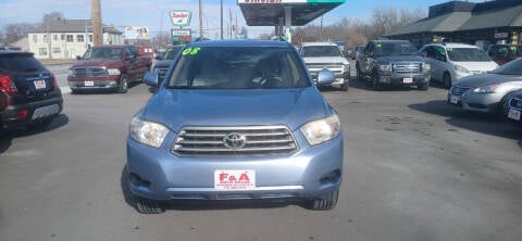 2008 Toyota Highlander for sale at F & A Auto Sales in Sioux City IA