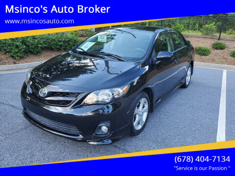 2013 Toyota Corolla for sale at Msinco's Auto Broker in Snellville GA