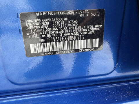 2017 Subaru WRX Premium