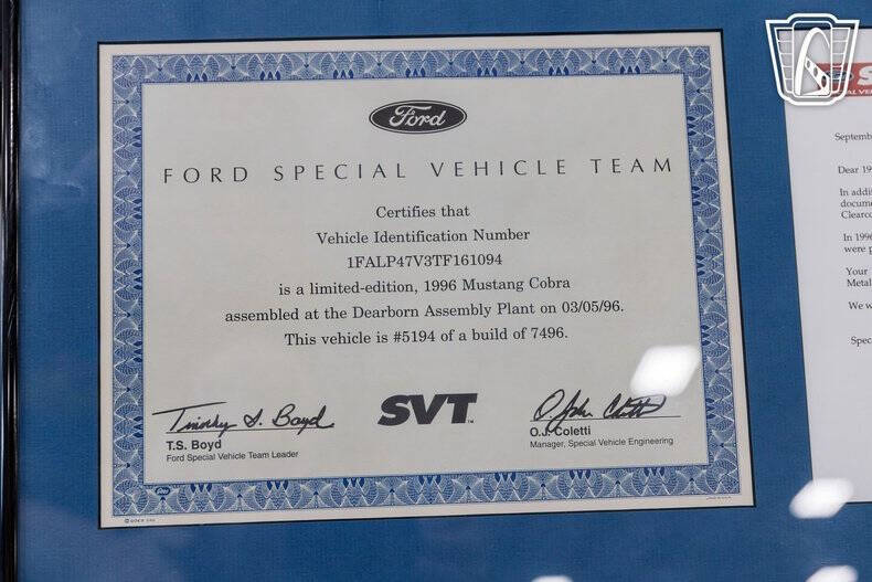 1996 Ford Mustang SVT Cobra