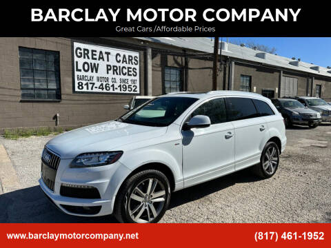 2013 Audi Q7 for sale at BARCLAY MOTOR COMPANY in Arlington TX