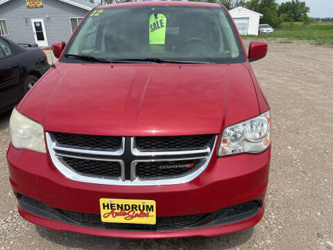 2012 Dodge Grand Caravan for sale at HENDRUM AUTO SALES LLC in Hendrum MN