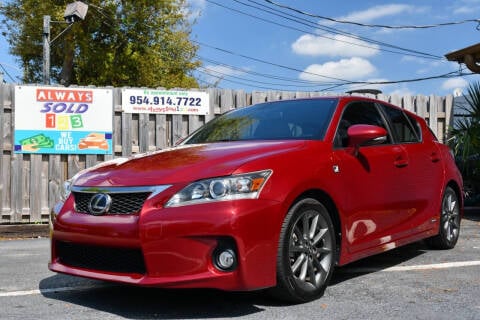2012 Lexus CT 200h for sale at ALWAYSSOLD123 INC in Fort Lauderdale FL