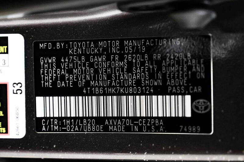 2019 Toyota Camry XSE