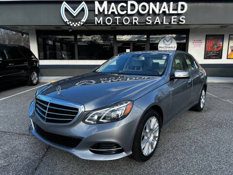 2014 Mercedes-Benz E-Class for sale at MacDonald Motor Sales in High Point NC