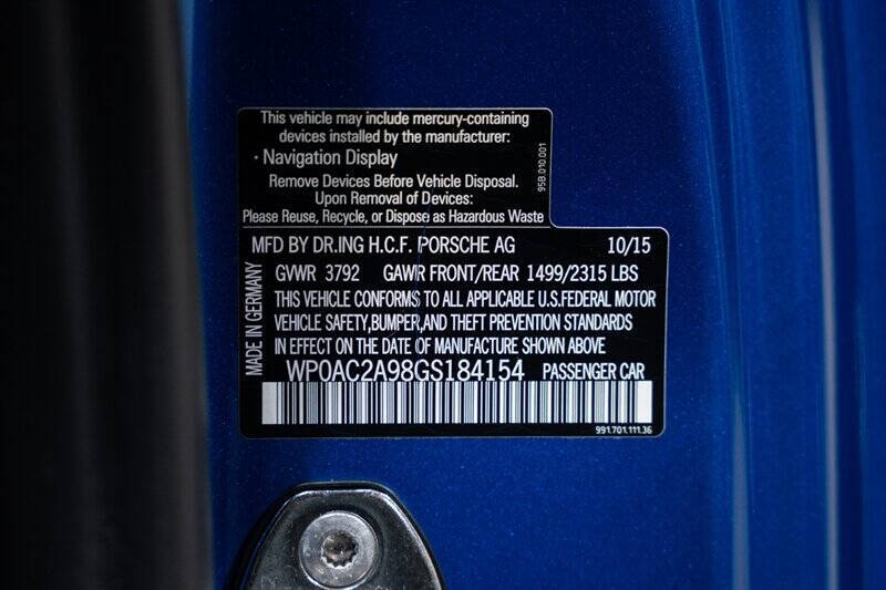 2016 Porsche 911 GT3