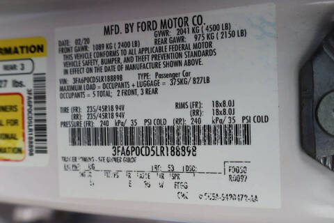 2020 Ford Fusion SEL