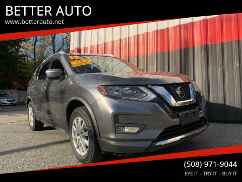 2019 Nissan Rogue for sale at BETTER AUTO in Attleboro MA