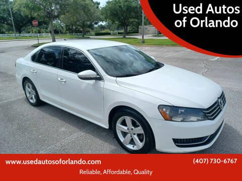 2012 Volkswagen Passat for sale at Used Autos of Orlando in Orlando FL