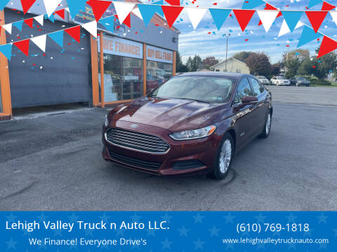 2015 Ford Fusion Hybrid for sale at Lehigh Valley Truck n Auto LLC. in Schnecksville PA
