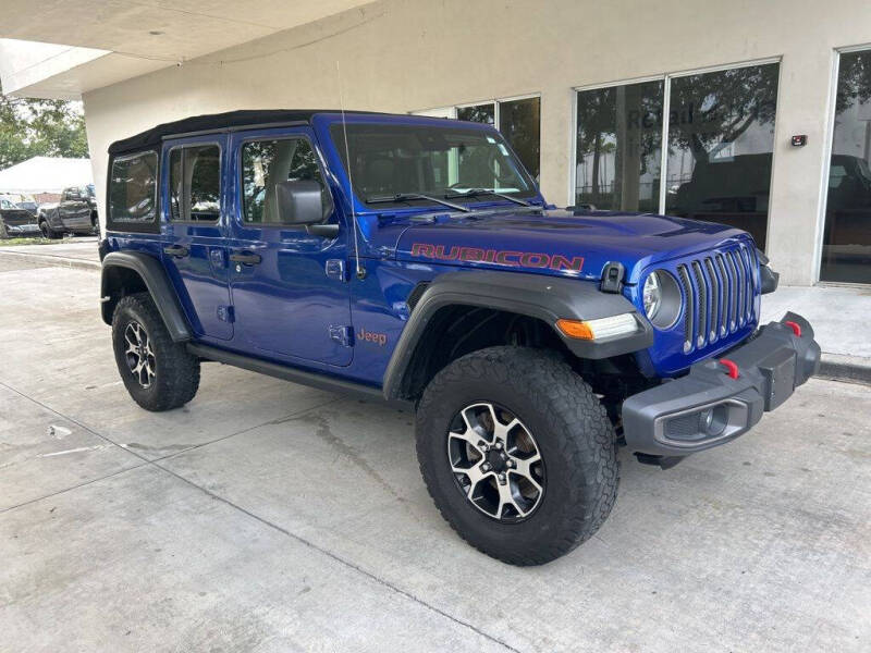 Used 2019 Jeep Wrangler Unlimited Rubicon with VIN 1C4HJXFG3KW605840 for sale in Davie, FL