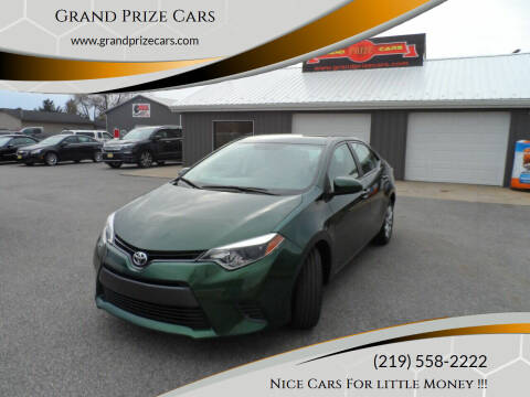 2015 Toyota Corolla for sale at Grand Prize Cars in Cedar Lake IN