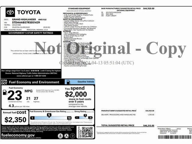 2024 Toyota Grand Highlander XLE