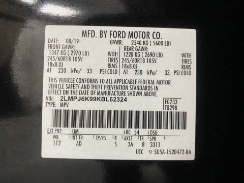 2019 Lincoln Nautilus Select