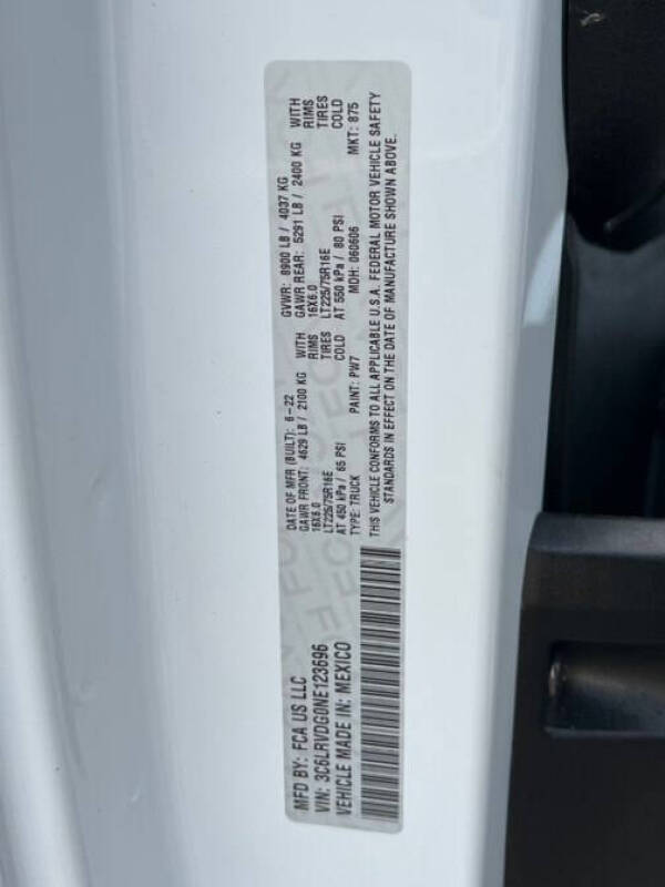 2022 RAM ProMaster 2500 159 WB