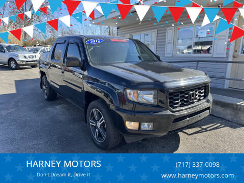2012 Honda Ridgeline for sale at HARNEY MOTORS in Gettysburg PA
