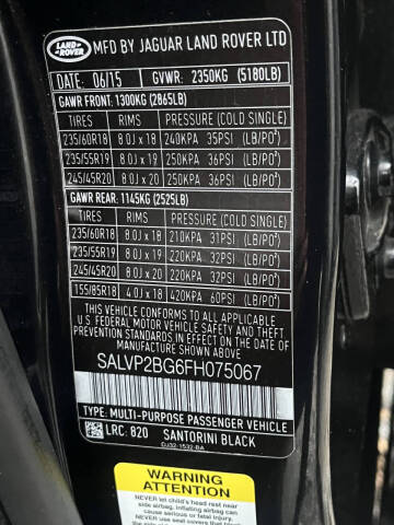 2015 Land Rover Range Rover Evoque Pure Plus