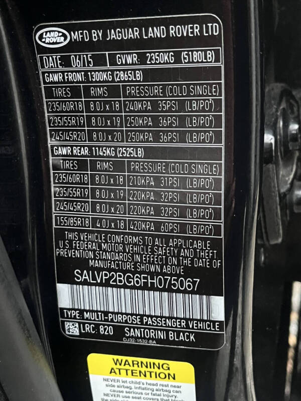 2015 Land Rover Range Rover Evoque Pure Plus