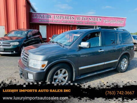 2005 Infiniti QX56 for sale at LUXURY IMPORTS AUTO SALES INC in North Branch MN