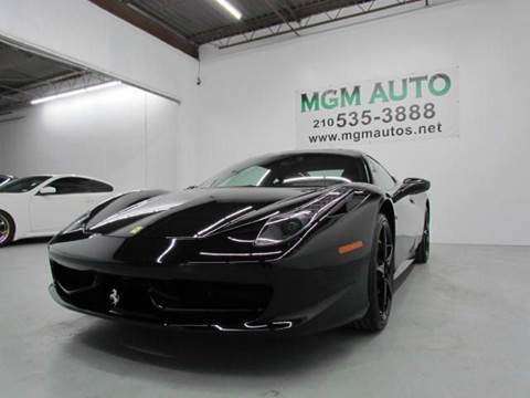 2013 Ferrari 458 Italia for sale at MGM Auto in San Antonio, TX