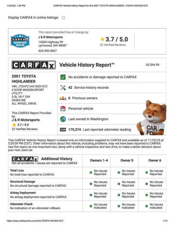2001 Toyota Highlander