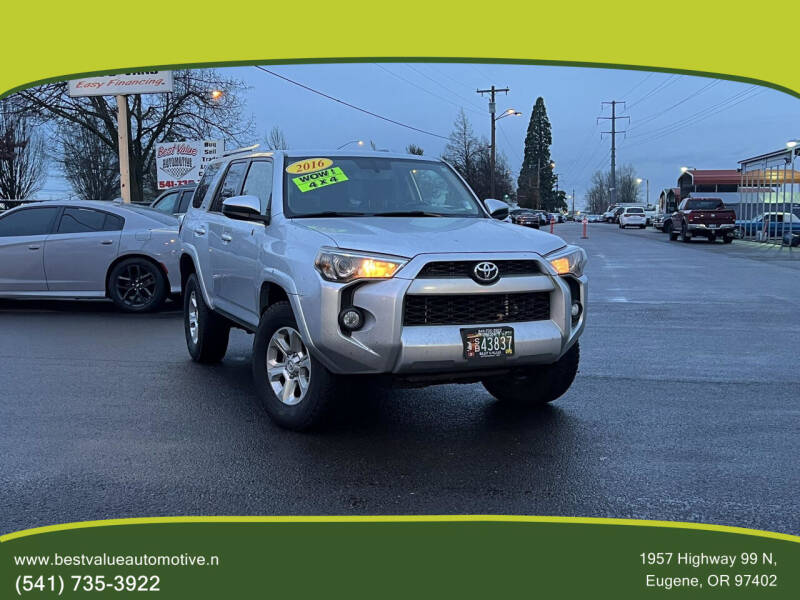 2016 Toyota 4Runner for sale at Best Value Automotive in Eugene OR