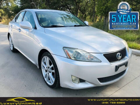 2006 Lexus IS 250 for sale at LUXURY UNLIMITED AUTO SALES in San Antonio TX