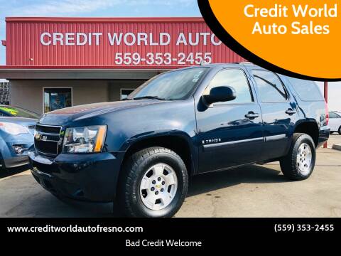 2007 Chevrolet Tahoe for sale at Credit World Auto Sales in Fresno CA