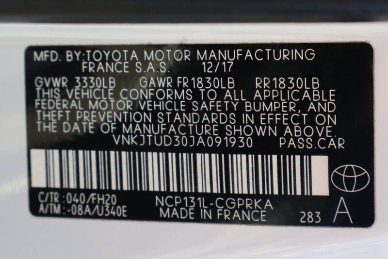 2018 Toyota Yaris 3-Door LE