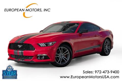2016 Ford Mustang for sale at European Motors Inc in Plano TX