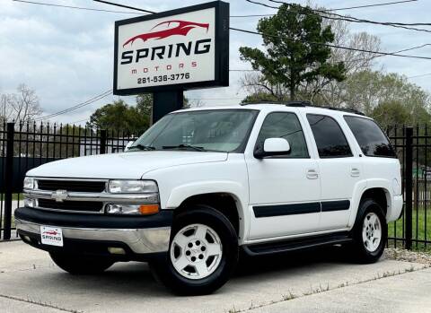 2004 Chevrolet Tahoe for sale at Spring Motors in Spring TX