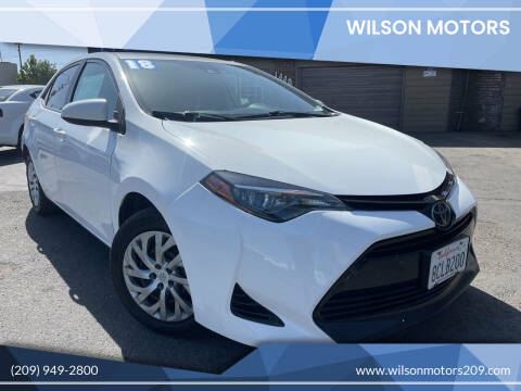 2018 Toyota Corolla for sale at WILSON MOTORS in Stockton CA