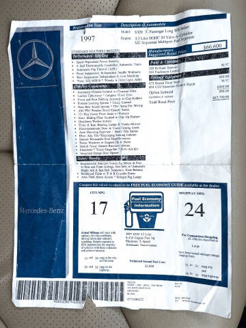 1997 Mercedes-Benz S-Class S 320 LWB