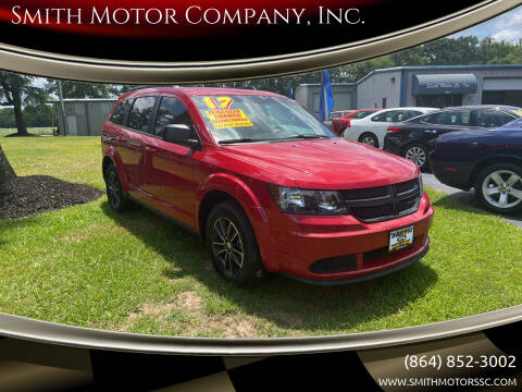 2017 Dodge Journey for sale at Smith Motor Company, Inc. in Mc Cormick SC