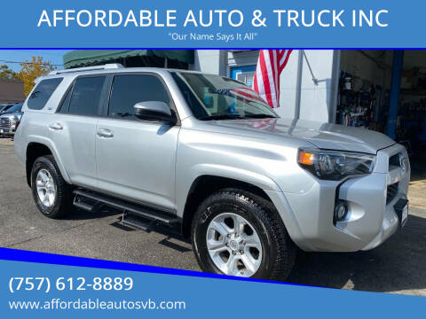 2018 Toyota 4Runner for sale at AFFORDABLE AUTO & TRUCK INC in Virginia Beach VA