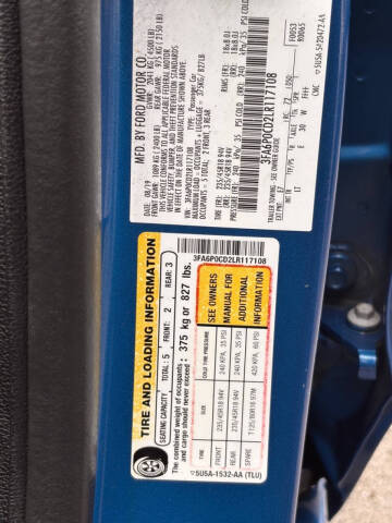 2020 Ford Fusion SEL