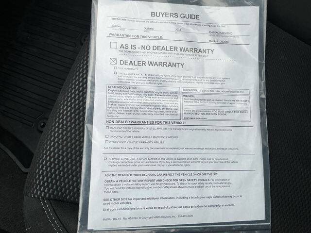 2018 Subaru Outback 2.5i Premium