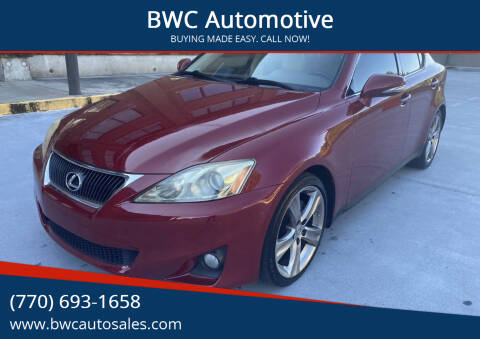 2012 Lexus IS 250 for sale at BWC Automotive in Kennesaw GA