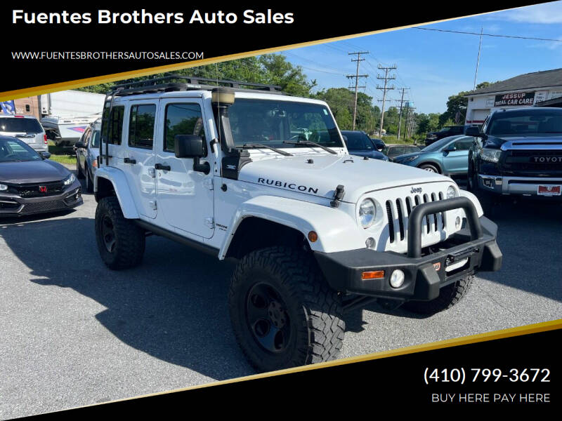 2015 Jeep Wrangler Unlimited for sale at Fuentes Brothers Auto Sales in Jessup MD