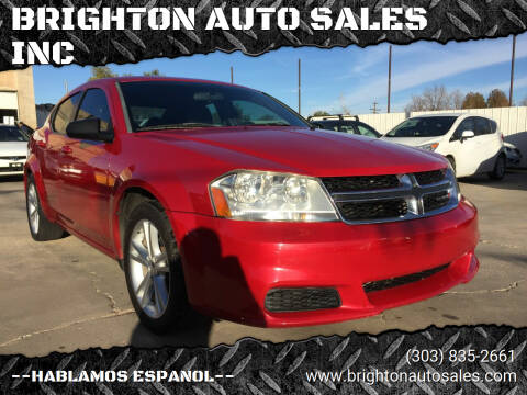 2013 Dodge Avenger for sale at BRIGHTON AUTO SALES INC in Brighton CO