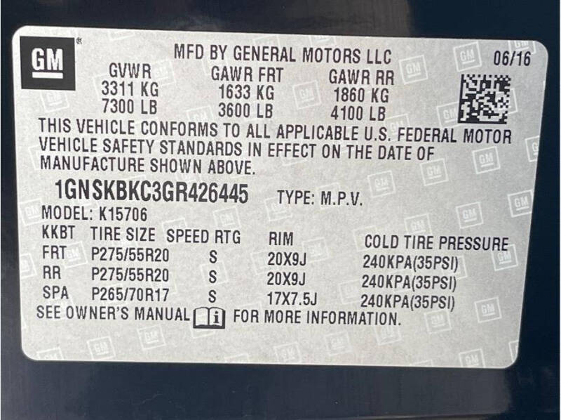 2016 Chevrolet Tahoe LT